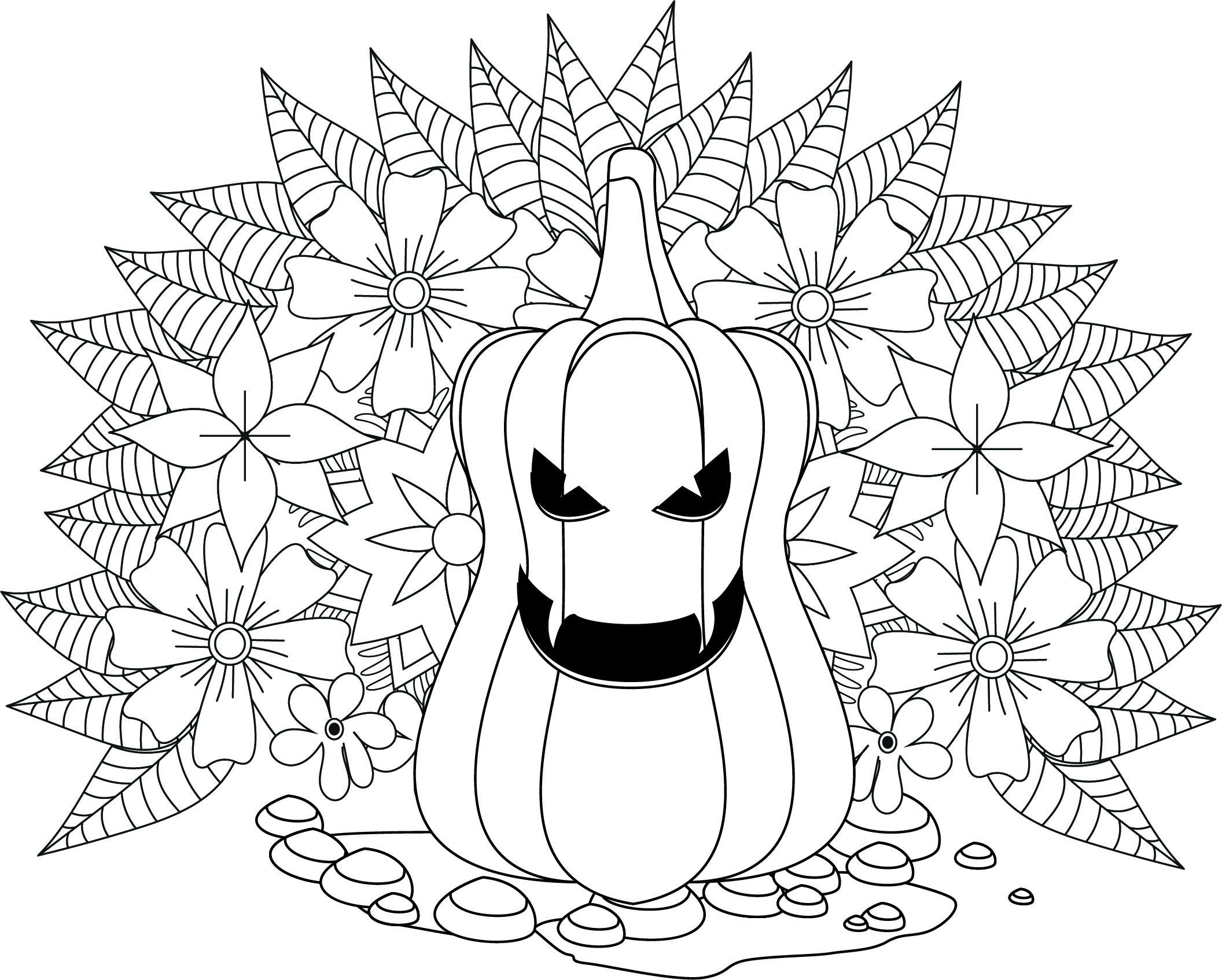 Halloween Jack-o'-Lantern coloring page