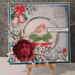 Acuarela Robin. Tarjeta de Navidad hecha a mano. Para unas fiestas muy especiales saludos. Puedes sentir la Navidad con esta tarjeta.