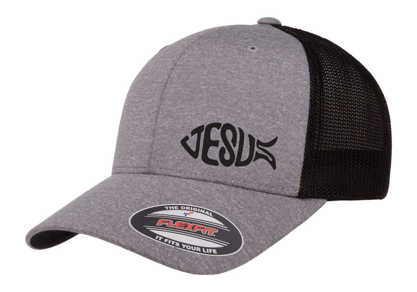 JESUS Hat God Christian TRUCKER FLEXFIT Hat Etsy