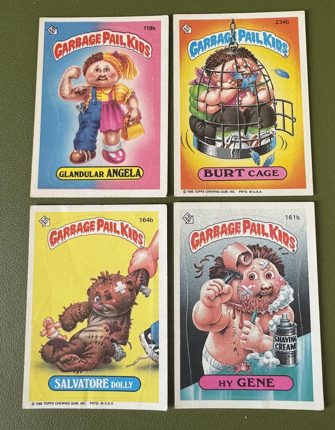 Topps - Garbage Pail Kids - Glandular Angela 118b, Burt Cage 234b