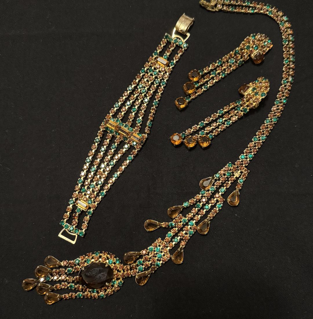 1950s Rhinestone Bracelet - Etsy
