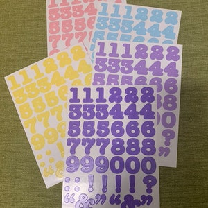 Creative Memories - 123 Stickers - Pastel Colors - Lot of (5)