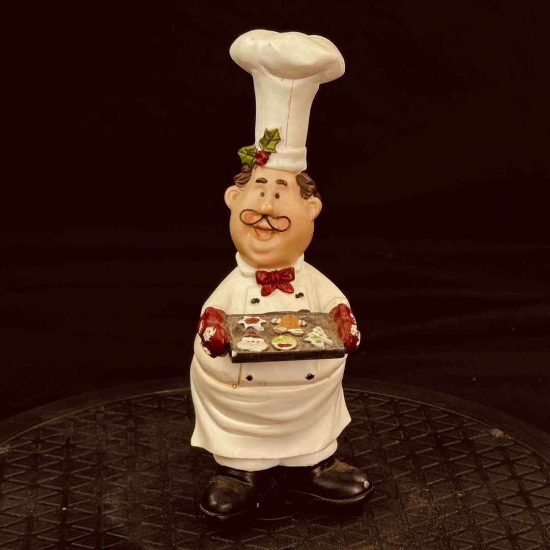 Happy Chef - With Tray of Cookies - Resin - Etsy