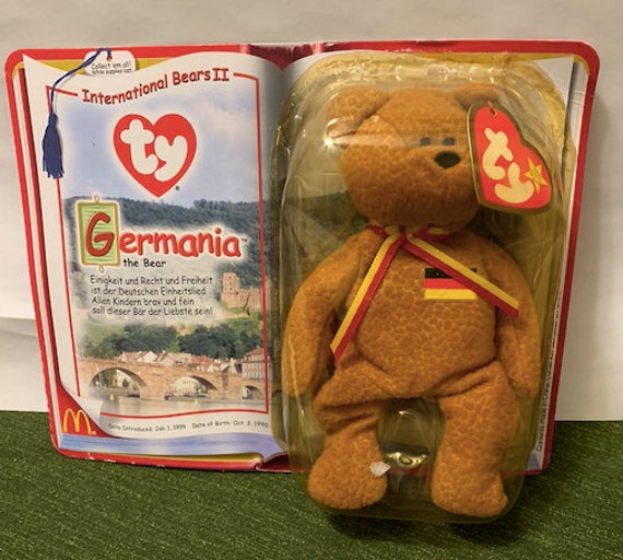 Ty Mini Beanie Baby International Bear Germania 2000