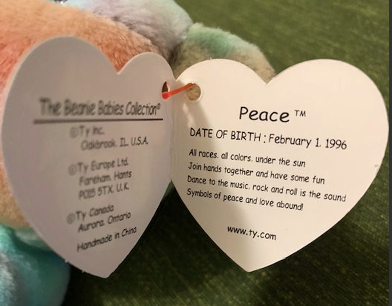 Ty Beanie Baby Peace 1996