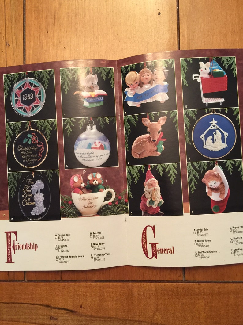 Hallmark Keepsake Ornament Brochure Catalog 1989 Etsy