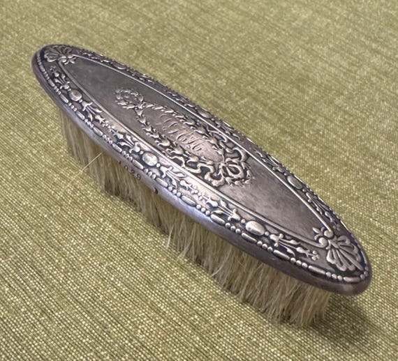洋服ブラシ - 馬毛 - スターリングシルバー - ヴィンテージ - 1900年代
