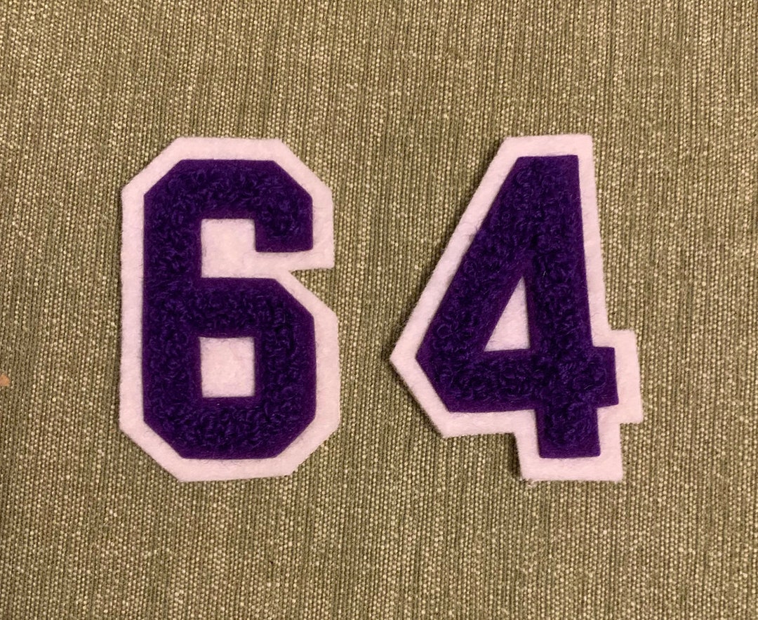 Letterman Jacket Numbers 6 & 4 Purple and White Vintage 1960s Etsy