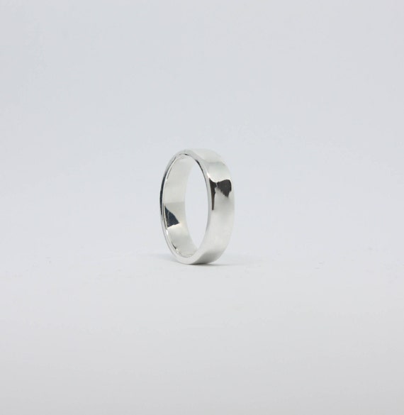 Bague argent homme finition poli miroir Bagues hommes large bande argent 925 Idee cadeau noel homme Cadeaux noel papa SAMENA bijoux Etsy France