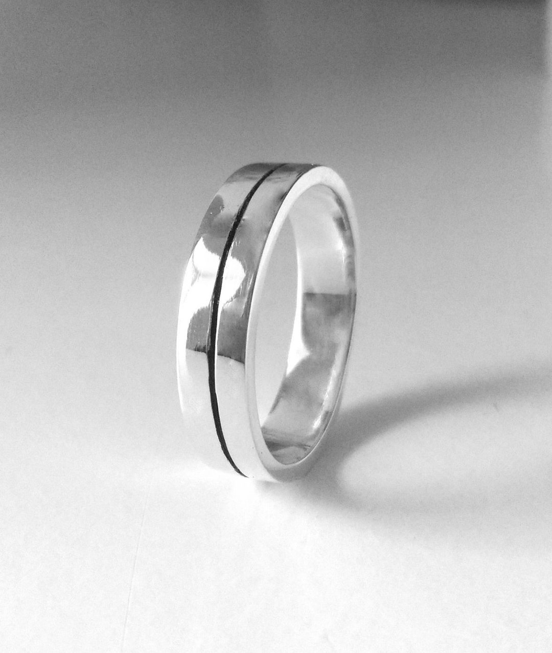 Buy Solid Pure Zirconium Ring Black Heat Oxidized Grooves. Mens Ring. Mens  Jewelry. Thumb Ring. Online in India - Etsy