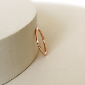 Dainty 9k rose solid gold ring . Thin Delicate stackable bands . Stacking ring or Wedding band . Christmas Gift ideas for women SAMENA image 8