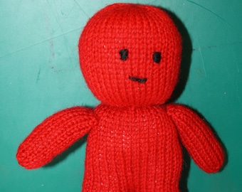 hand knitted jelly baby