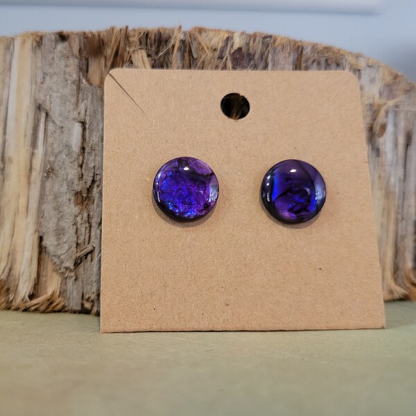 Purple - Parul Fabart Shell Work Earrings