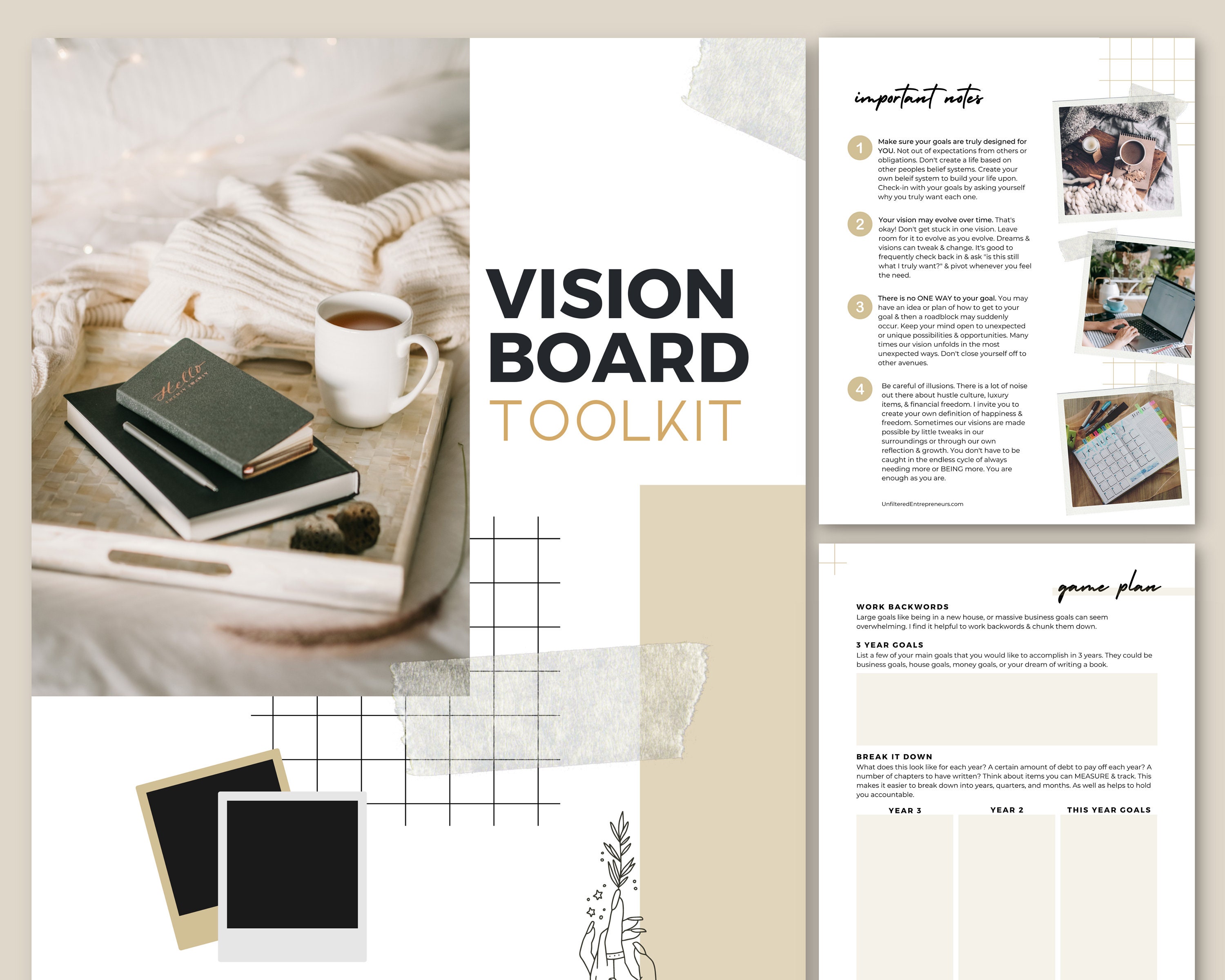 Printable Vision Board, Vision Board Template, 2023 Dream Life Planner, Goal  Setting Vision Board, Manifesting Kit, Manifesting Board PDF A4 