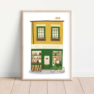 Bookshop Art Print | Cute Shop Illustration - A6, A5, A4, A3 Print