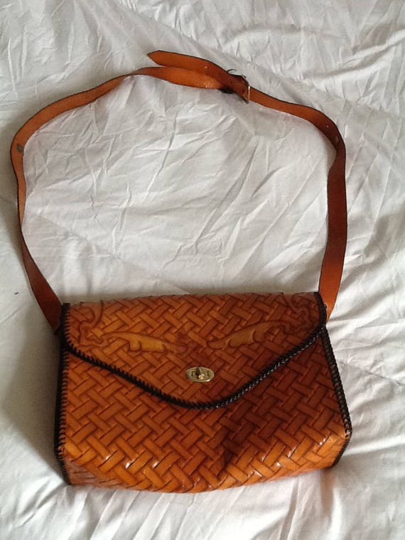 Light Brown Leather Vintage Bespoke Bag. | Etsy