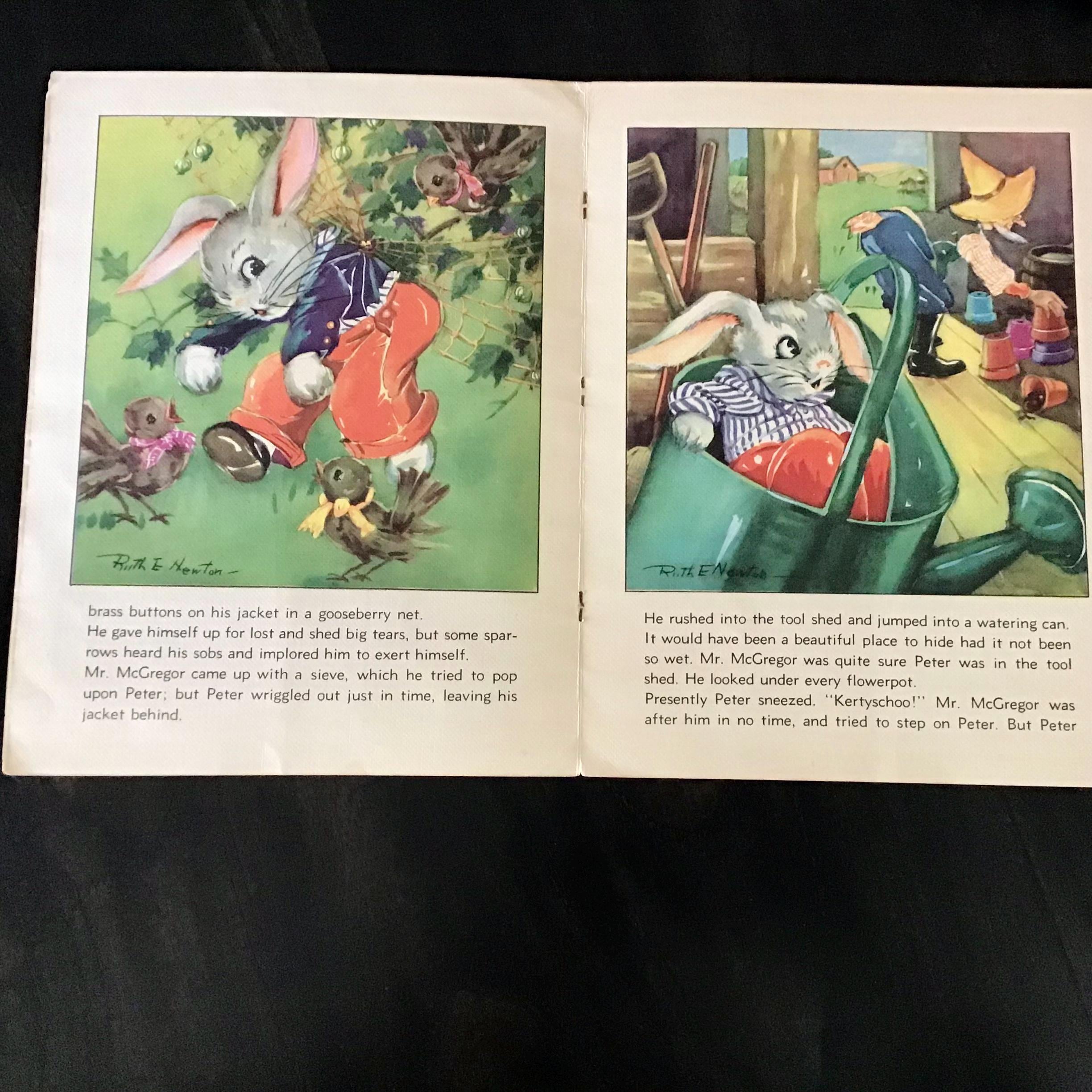 Peter Rabbit by Ruth E Newton, Whitman 1938, Linen, #936, Original ...