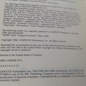 Compute's Third Book of Commodore 64, 1984, First Edition image 6