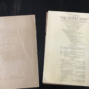 The Desert Song, Original Souvenir of Lillian Albertsons Thrilling Operetta image 3