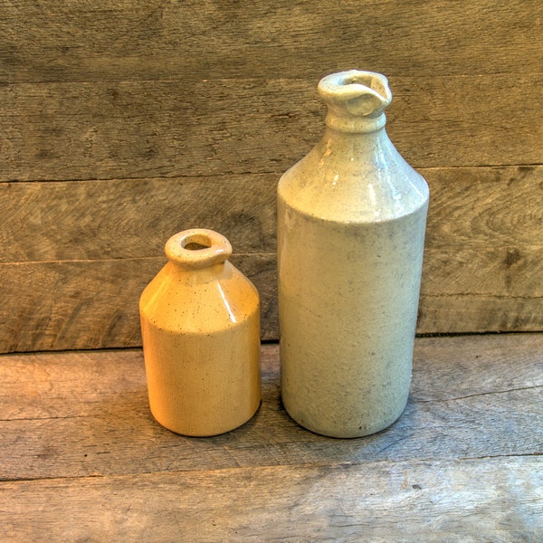 Pair of stoneware bottles