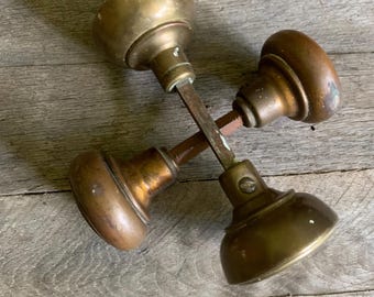 Antique brass door knob
