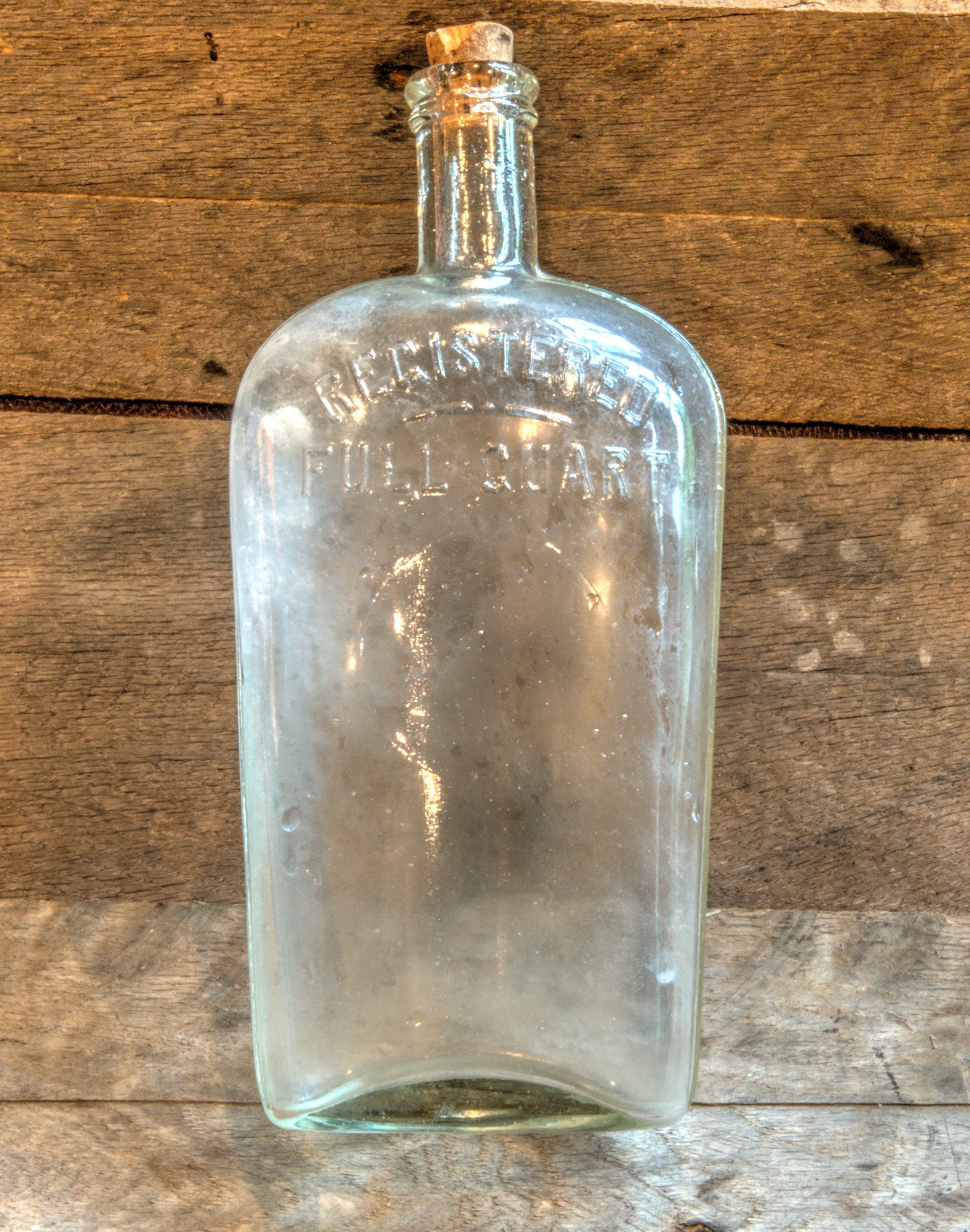 Vintage Registered Full Quart Bottle Etsy