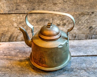 Copper and Brass Teapot