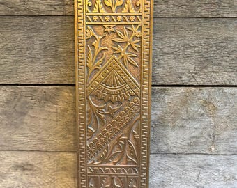 Brass door push plate