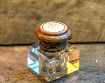 Inkwell with Cherub Sistine Madonna inlay