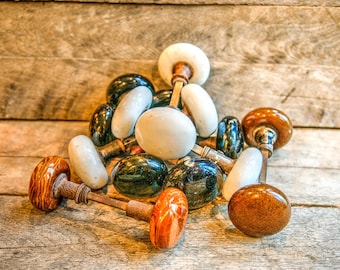 Antyczne ceramiczne zestawy klamek do drzwi