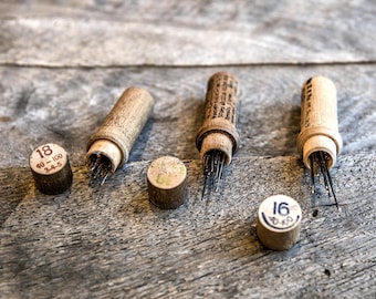 Antique Boye Needles in wood tubes