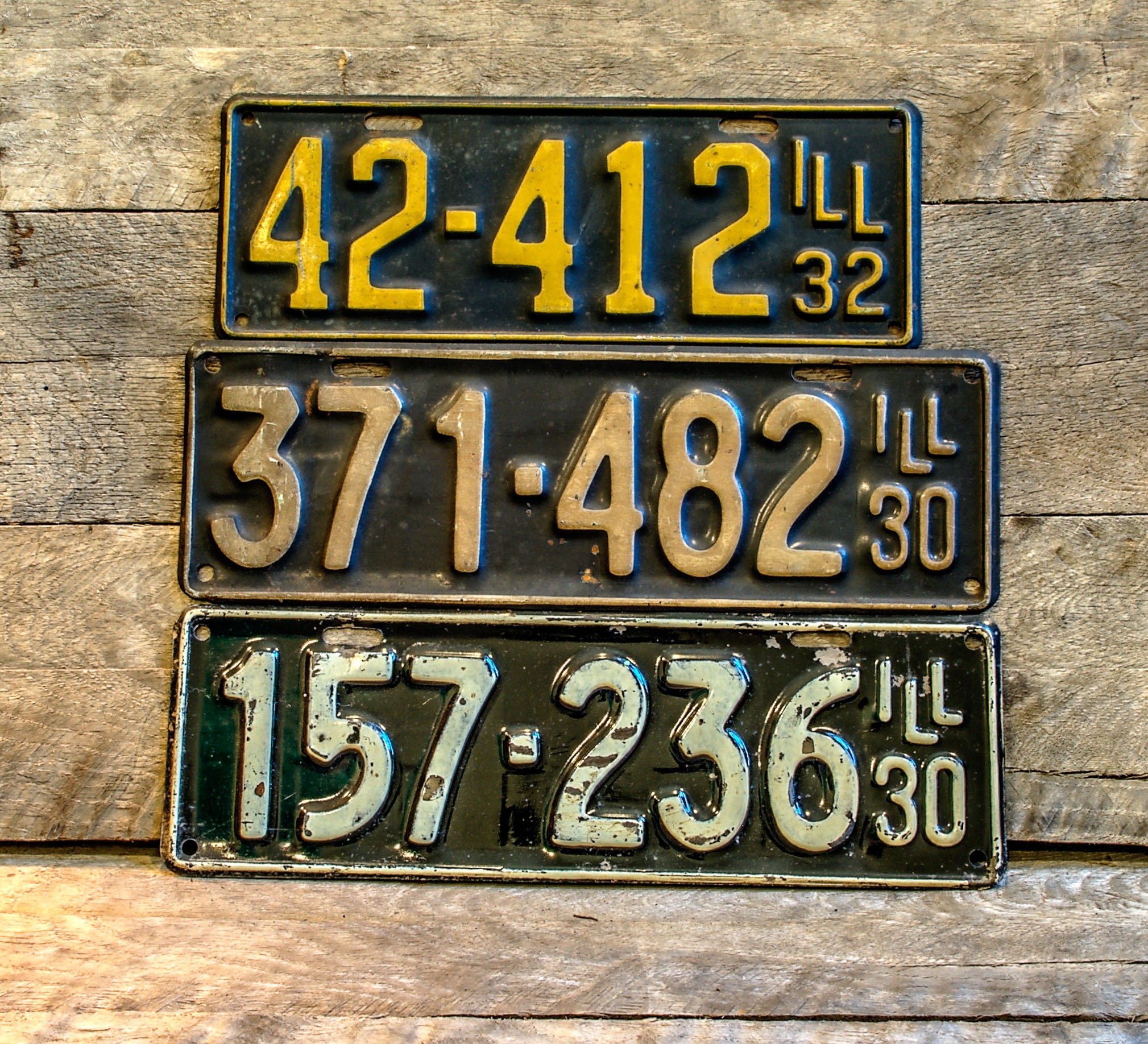 ヴィンテージ イリノイ州 1930 年代のナンバープレート - Etsy 日本