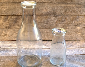 Vintage milk bottles