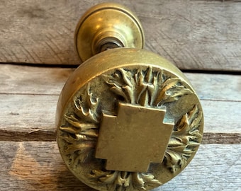 York and Towne brass door knob set