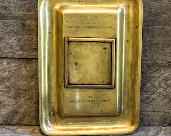 Solid brass inkwell tray