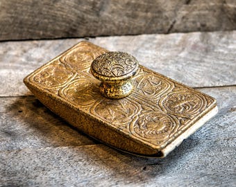Tiffany Studios Gilt Bronze rocker blotter