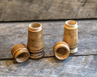 Antique wood needle tubes