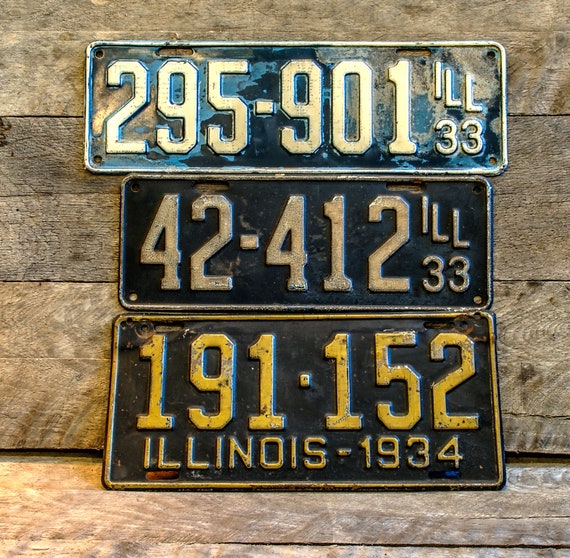 Vintage Illinois 1930's License Plates - Etsy