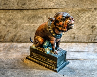 Bull Dog penny bank