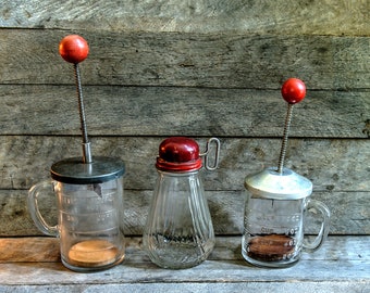 Vintage Nut Chopper and Grinder Set: Kitchen Collectors Items