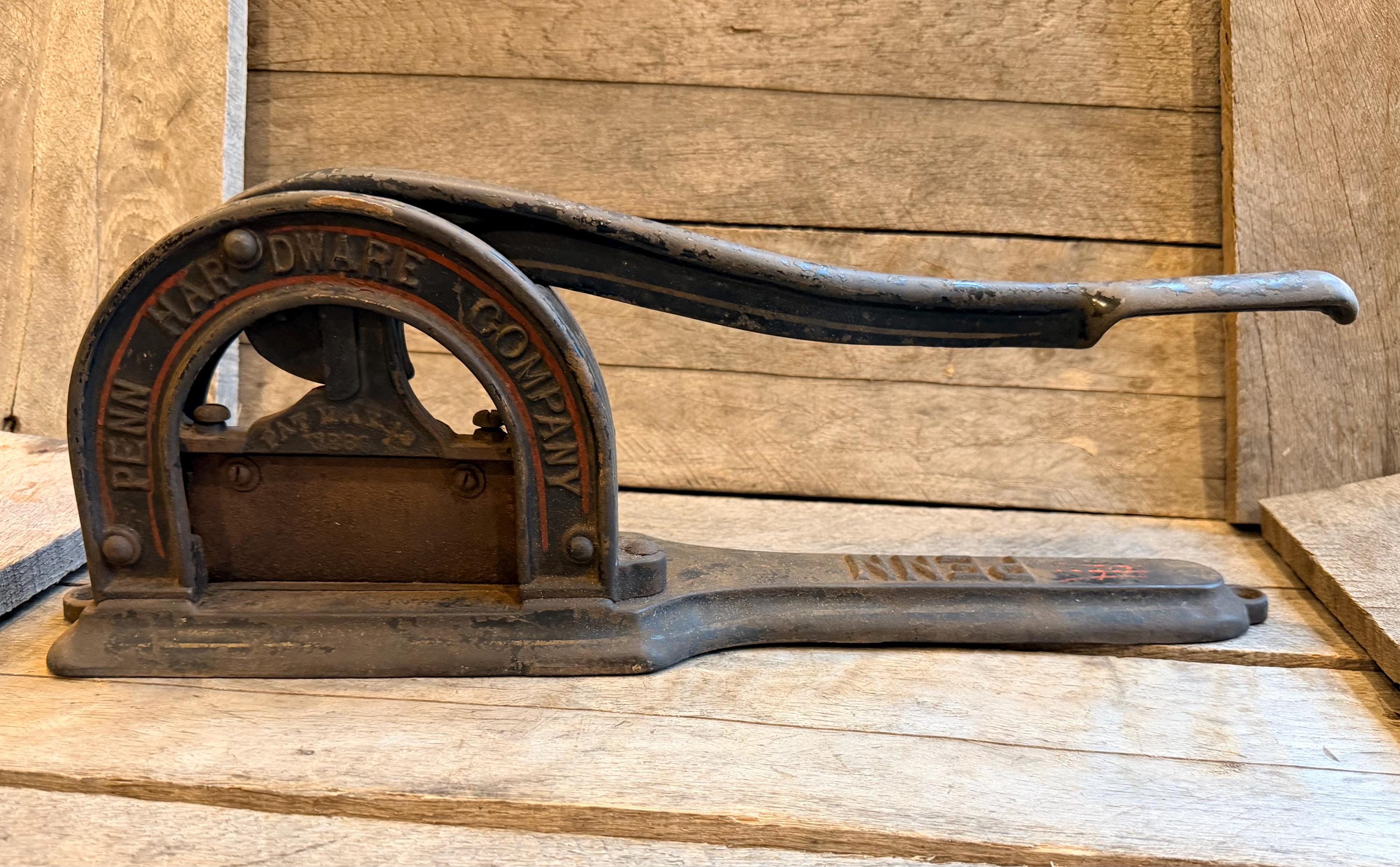 tobacco cutting tools Antique Penn Hardware Company Tobacco cutter