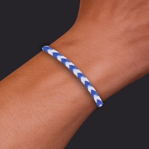 Fishtail Football Friendship Bracelet/Royal Blue And White Bracelet/ Team Colours Bracelets
