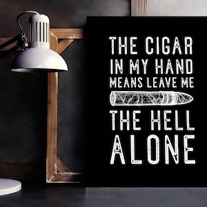 Cigar Decor, Cigar Canvas Art Print, Cigar Lover Gift, Cigar Art, Man Cave Decor, Gift For Dad, Father&#39;s Day Gift