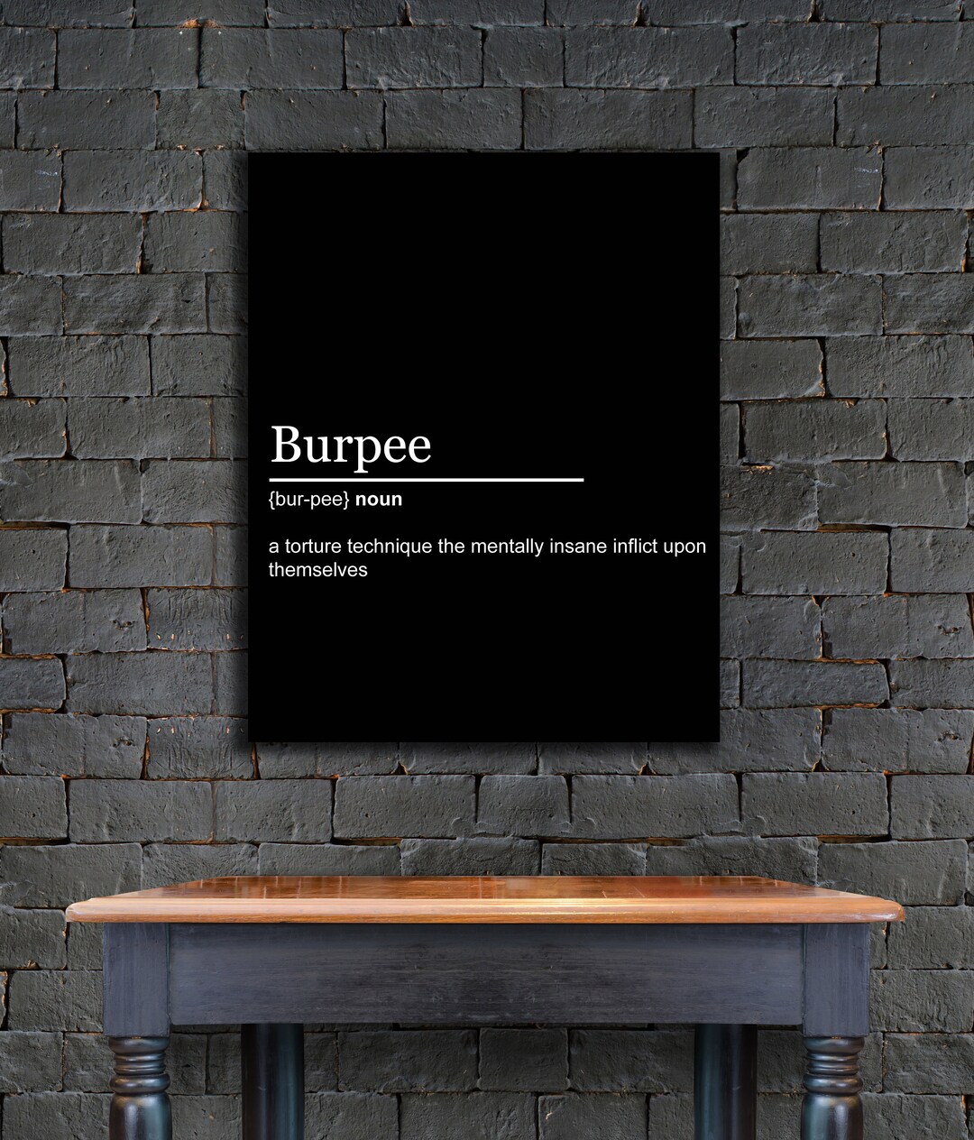 Printable Burpee Definition, Crossfit, Wall Art Office Decor, Gym Art