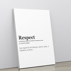 Respect Definition Wall Art Office Decor, Entrepreneur Art, Business Inspiration, Entrepreneur Motivation Print Free Shipping