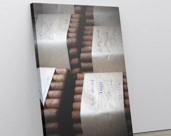 Cigar Art Canvas, Cigar Rolling, Cigar Collector, Modern Home Decor, Man Cave Art, Cigar Smoker, Canvas, Paper  Options