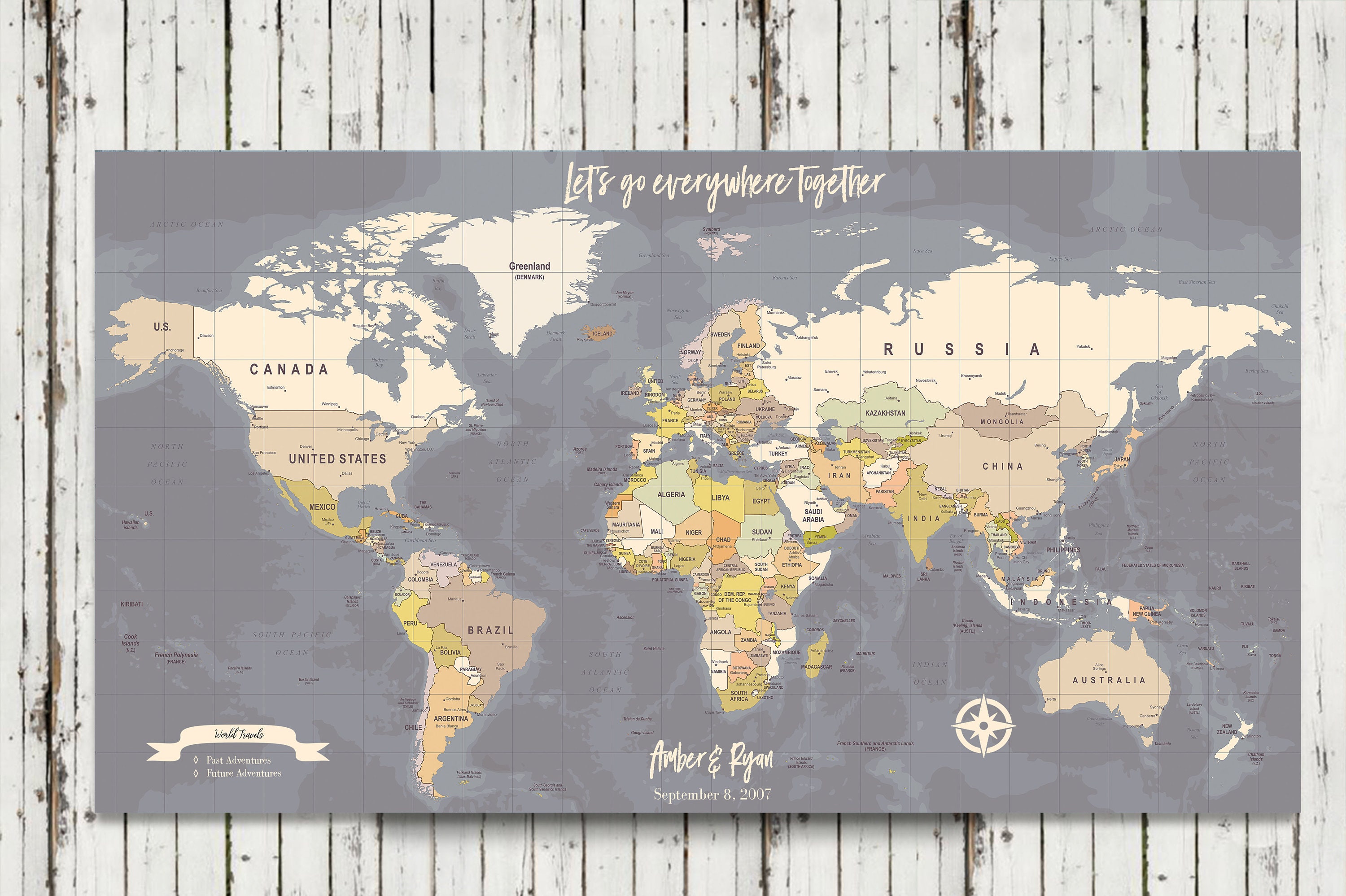 Personalized World Travel Map Personalized - Il Fullxfull.1637220375 Cf9r