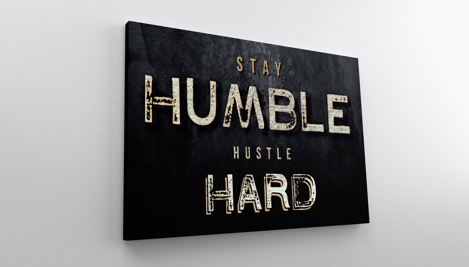 Stay Humble Hustle Hard Wall Art, Motivational Wall Art for Home or ...