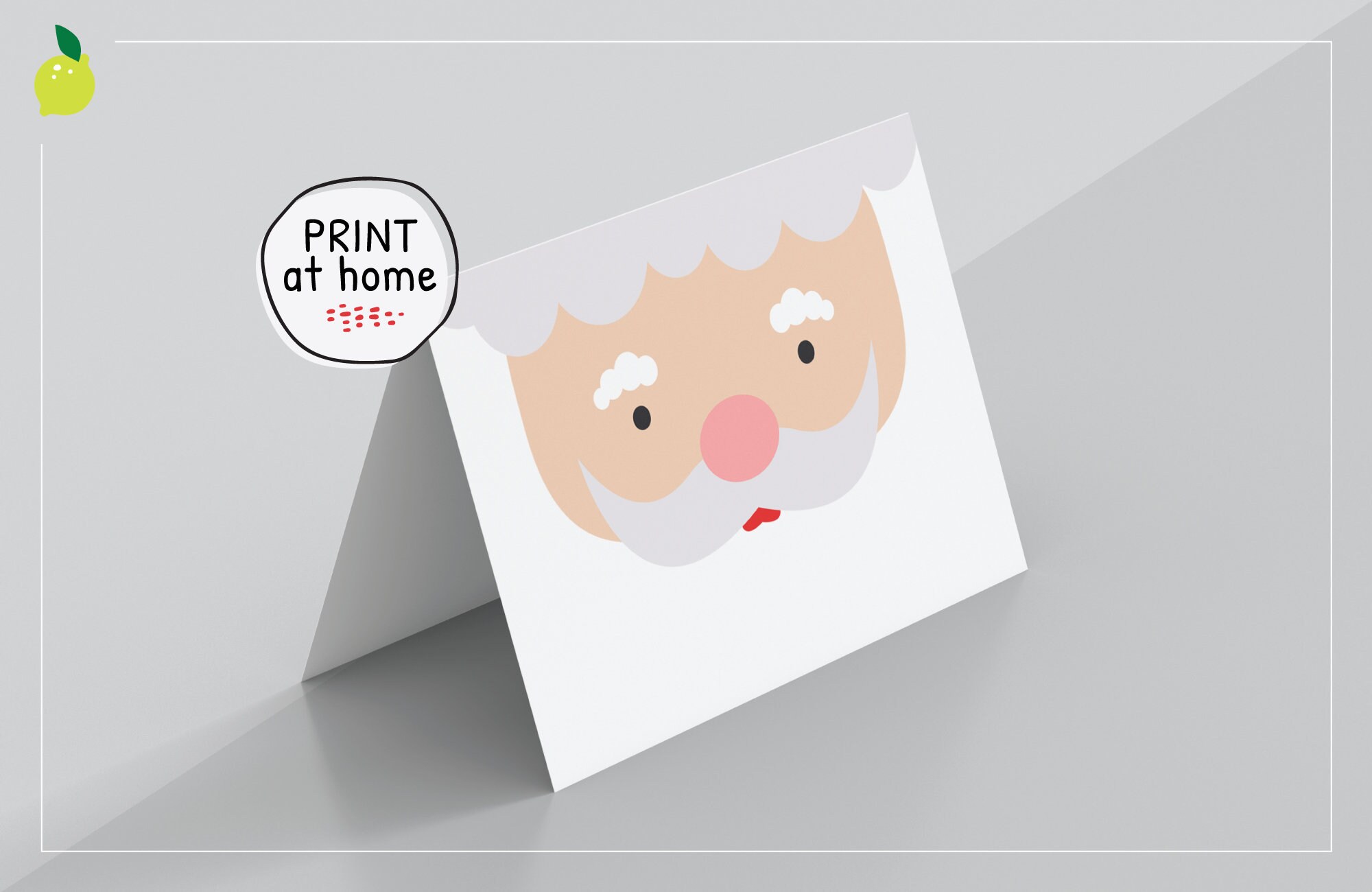 Christmas Printable Card SANTA CLAUS | Etsy