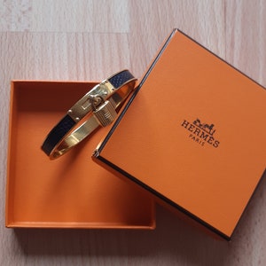 Hermes Clic H Bracelet Palladium-tone PM Noir in Palladium-tone with  Palladium-tone - US